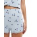 ASOS DESIGN mix & match super soft star print pyjama short in blue with lace trim Звездный Принт, US 12