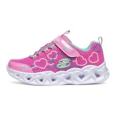 Skechers Heart Lights Kids Lifestyle Shoes Pink Multicolor Teenagers 33.5