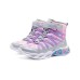 Skechers Sweetheart Lights Durable Cushioning Kids Lifestyle Shoes Purple Gray Teenagers 35