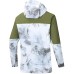 Anta Outdoor Collection Trench Coat Men's Papyrus White/Full Coverage Print/Spiral Turquoise Papyrus White/Full-Coverage Print/Screw Green, S