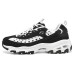 Skechers D'LITES 1.0 Cushioning Anti-Slip And Wear-Resistant Low-Top Chunky Sneakers Women's Black White 35