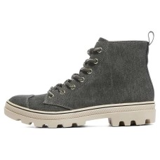 Skechers Roadies Abrasion Resistant Coverage High Top Canvas Shoes Women's Charcoal Gray 36.5