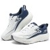 Skechers Go Run Max Road 6 Wear-Resistant Low-Top Training Running Shoes Men's White Blue Белый, 39.5