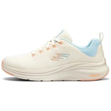Skechers Sport Cushioned Wear-Resistant Full-Coverage Breathable Lightweight Low-Top Casual Shoes Women's Beige Blue natural/multicolor, 36