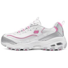 Skechers DLITES Slip-Resistant Breathable Low-Top Chunky Sneakers Women's White Pink Белый Розовый, 36