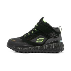Skechers Monster Slip-Resistant Cushioning Wear-Resistant Mid-Top Kids' Running Shoes Black Green Teenagers 27.5