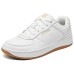 Skechers Court Classics Anti-Slip Wear-Resistant Breathable Support Low-Top Skateboard Shoes Men's White Yellow Белый Желтый, 42
