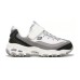 Skechers DLITES Cushioning Anti-Slip And Wear-Resistant Low-Top Kids Lifestyle Shoes Black White Teenagers 35