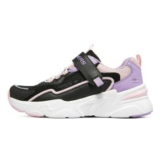 Skechers Slip Resistant Cushioning Abrasion Resistant Kids Lifestyle Shoes Black Pink Teenagers 30