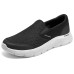 Skechers Go Walk Fle Request Slip-Resistant Low-Top Casual Shoes Men's Black White Черно-белый, 44