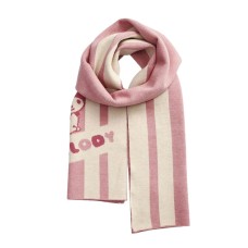 Sanrio Yugui Dog Knit Scarves Women's F, My Melody Pink/White Multicolor Knitted Fabric Scarves