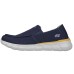Skechers Del Retto Malvern Cushioning Anti-Slip Wear-Resistant Breathability Low-Top Casual Shoes Men's Blue Loose Fit 40