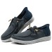 Skechers Slip Ins Non slip Lightweight Low Top Canvas Shoes Men's Marine Blue Синий, 39.5