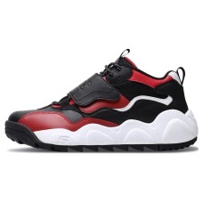 Skechers D'LITES 1.0 Train 2 Cushioned Slip-Resistant Abrasion-Resistant Low-Top Chunky Sneakers Women's Black Red 37
