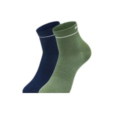 Skechers Ankle Socks Unisex 2 Pack 2 Pack (Marine Blue/Brown Green/03XK), S