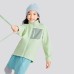 Skechers Grade School Windbreaker Jackets Light Gray Green, 160