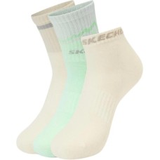Skechers Mountain And Wild Outdoor Series SS24 Socks Sets Unisex 3 Pack Vanilla Ice+Maiden Grass+Vanilla Ice (3 Pack), S 22-24