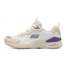 Skechers Skech-Air Dynamight Durable Breathable Low-Top Running Shoes Women's Beige Purple Beige Purple, 35.5