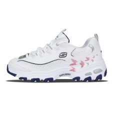 Skechers D'LITES 1.0 Pink Butterfly Anti-Slip Wear-Resistant Low-Top Chunky Sneakers Women's Pink White Белый, 36