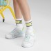 Skechers Slip-Resistant Breathable Lightweight Kids Lifestyle Shoes White Multi-colored Teenagers White multi-colored, 28.5