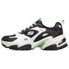 Skechers Stamina V2 Chunky Sneakers Women's Low-Top Black/White/Lemon 35.5