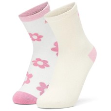 Skechers Socks 2 Pack Lemon Candy Cream Yellow/Sweet Pink Kids' 柠檬糖霜黄/甜粉色, L