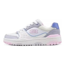 Skechers Kids Anti Slip Wear Resistant Low Top Kids' Skateboarding Shoes White Gray Pink Kids' Разноцветный, 30