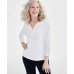 Women's Cotton 3/4-Sleeve Henley Tee, Created for Macy's Белый, S