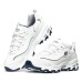 Skechers D'LITES 1.0 Slip Resistant Cushioning Low Top Chunky Sneakers Women's White Blue White blue, 36