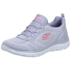 Skechers Summits Cushioning Anti-Slip Wear-Resistant Breathability Low-Top Casual Shoes Women's Light Purple 38.5
