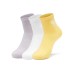 Skechers Ankle Socks Unisex 3 Pack 3 Pack (White Yellow/Orchid Purple/041D), M