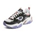 Skechers Stamina V2 Anti-Slip Wear-Resistant Low-Top Chunky Sneakers Women's Black White Purple 36