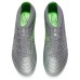 Skechers MEN'S GO BASKETBALL Artificial Ground Non-slip And Sweat-wicking Soccer Shoes Men's Silver Green Silver/Lemon, 42.5