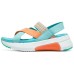 Skechers Block Beach Sandals Women's Blue Orange 37