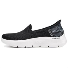 Skechers Go Walk Fle Cushioning Anti-Slip And Wear-Resistant Low-Top Casual Shoes Women's Black White Черно-белый, 37.5