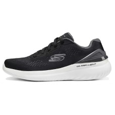 Skechers Bounder 2.0 Lace Up Running Shoes 'Black' Black Gray Color, 41.5