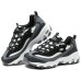 Skechers DLITES Slip Resistant, Abrasion Resistant, Breathable Low Top Running Shoes Women's Black White Gray Black White Gray, 37