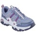 Skechers D'LITES Anti-Slip Wear-Resistant Low-Top Hiking Trekking Shoes Women's Gray Blue Gray Blue, 38