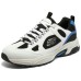 Skechers Cushioning Wear-Resistant Low-Top Chunky Sneakers Men's White Blue White blue, 40