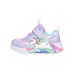 Skechers Kids S Lights Anti Slip Wear Resistant Low Top Toddler Shoes Blue Purple Infant And Toddler Lavender blue/multicolour, 22