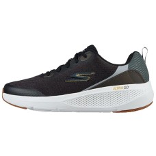 Skechers GO RUN Cushioning Wear-Resistant Low-Top Casual Running Shoes Men's Black Gray Color 43.5