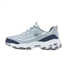 Skechers DLITES Anti-Slip Wear-Resistant Low-Top Chunky Sneakers Women's Blue Синий, 37
