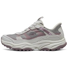 Skechers OUTDOOR Anti-Slip Wear-Resistant Low-Top Hiking Shoes Women's Gray Purple Cameo Brown/Multicolor, 35