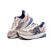 Skechers Heydayz Cushioning Anti-Slip And Wear-Resistant Low-Top Training Running Shoes Women's White Blue Pink 35