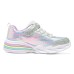 Skechers Sweetheart Lights Wear-Resistant Slip-Resistant Kids Lifestyle Shoes Silver/multi-colored Teenagers 32