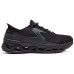 Skechers Sport Cushioned Slip-Resistant Low-Top Casual Running Shoes Men's Black Black/charcoal gray, 39.5