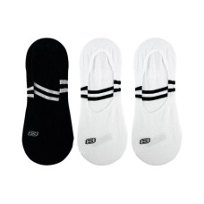 Skechers Ankle Socks Unisex 3 Pack 3 Pack (Black/White -00JC), M