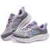Skechers WOMEN'S GO Series Anti-Slip Wear-Resistant Low-Top Casual Running Shoes Women's Gray Purple Gray/light purple, 37