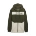 Puma Power Colorblock Full Zip Hoodie Mens Green Casual Athletic Outerwear 68474 M