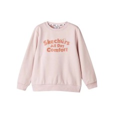 Skechers Kids Sweatshirts Gray Pink/01NX, 160